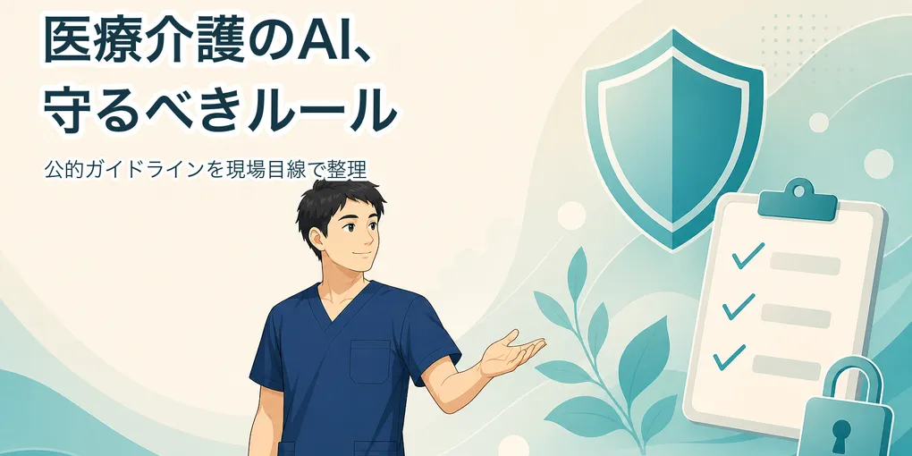 医療介護現場でAIを使うときのルール ── 公的ガイドラインを現場目線で整理【2026年版】