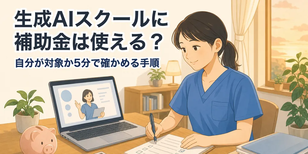 生成AIスクールに補助金は使える？自分が対象か5分で確かめる手順