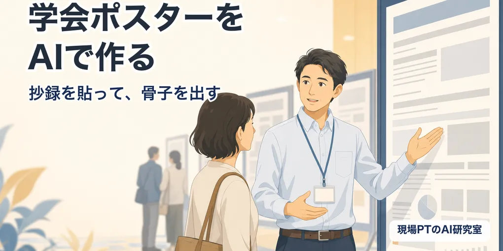 学会ポスターの作り方。AIに骨子を出させて、A0を1枚で読ませる3つの原則