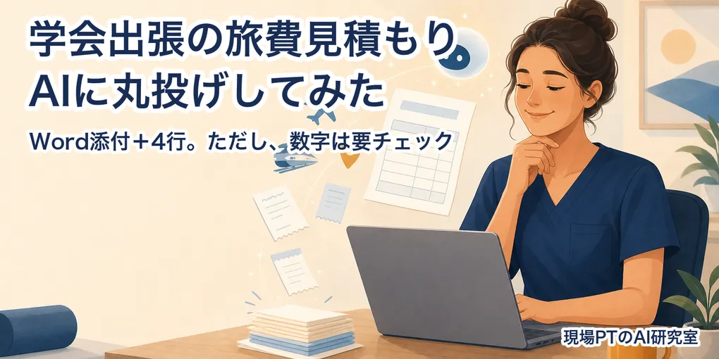 学会出張の旅費見積もり、AIに丸投げしたら14,536円ちがった