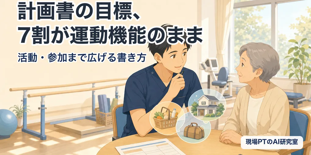 リハビリテーション計画書の目標｜通所リハで活動・参加をAIで拾う