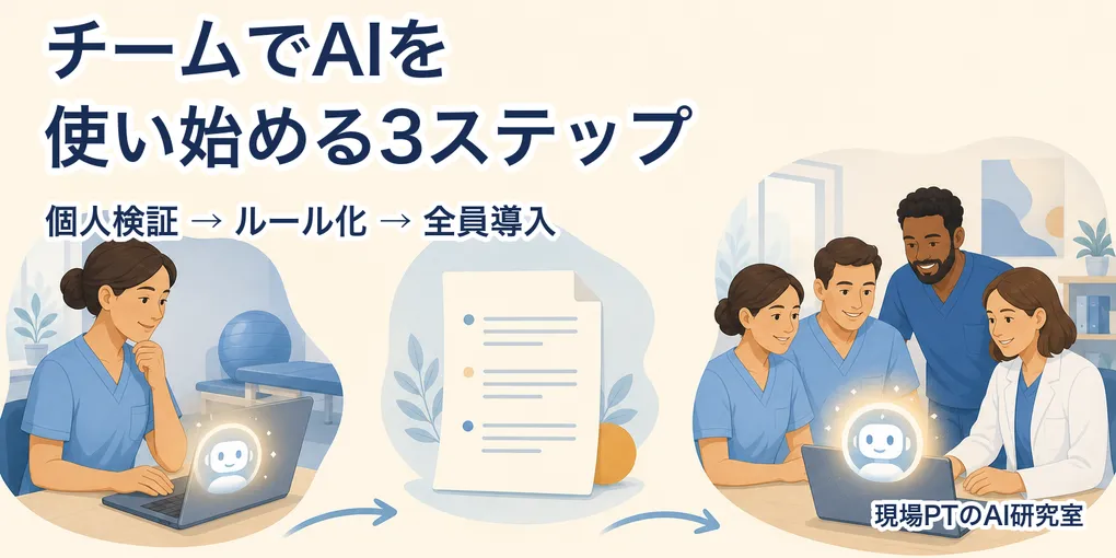 チームでAIを使い始める3ステップ──個人検証・ルール化・全員導入【医療介護】